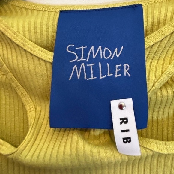 Simon Miller Anz Rib Cutout Long Sleeve Dress in kiwi (lime green) - Picture 13 of 15